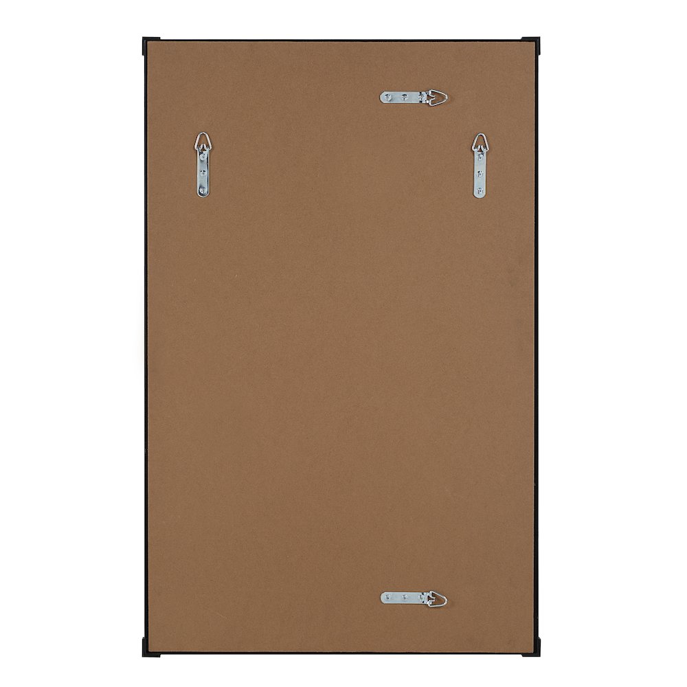Kauri 35" H x 22" W Wall Mirror, Black. Picture 4