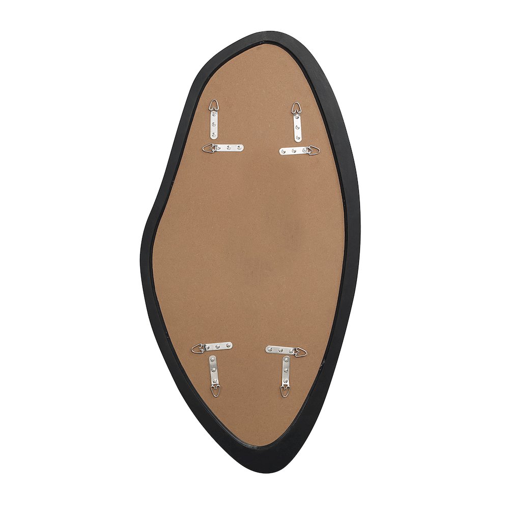 Trani 40" H x 19.75" W Wall Mirror, Black. Picture 4