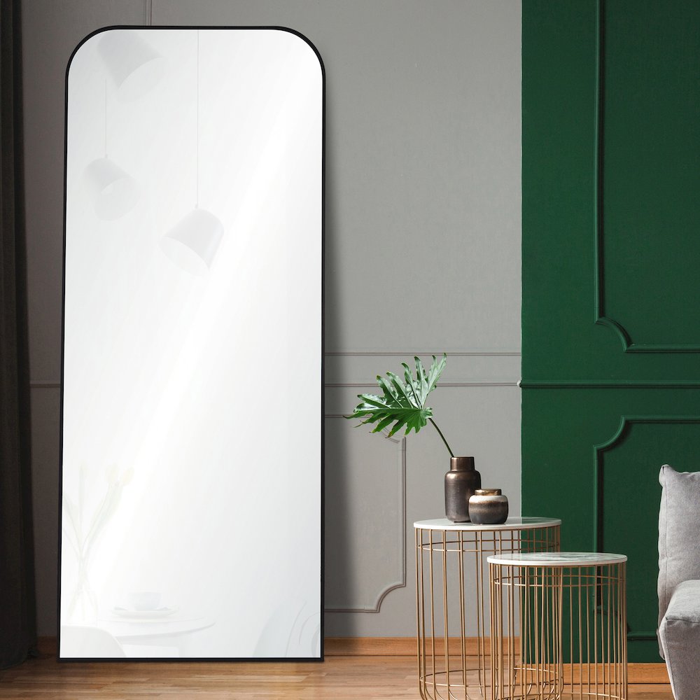 Mandret Irregular 30 in. x 72 in. Framed Mirror. Picture 7