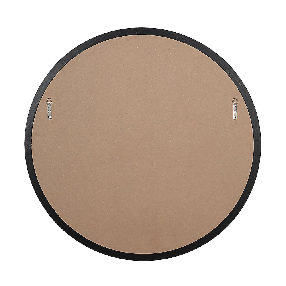 Olica 40" H x 40" W Wall Mirror, Black. Picture 4