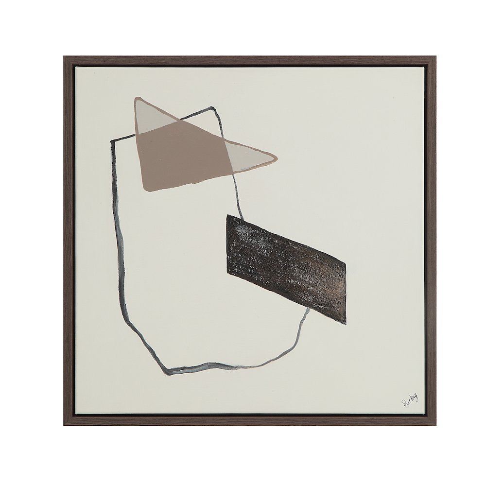 Lacadie 30.1" Wide Canvas Art With Wood Frame, Dark Brown. Picture 7