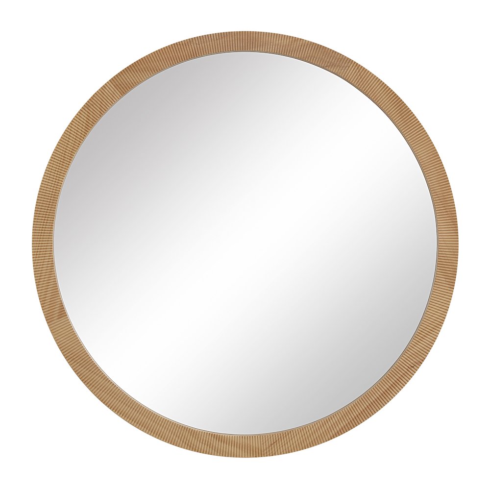 Noto 40" H x 40" W Wall Mirror, Brown. Picture 1