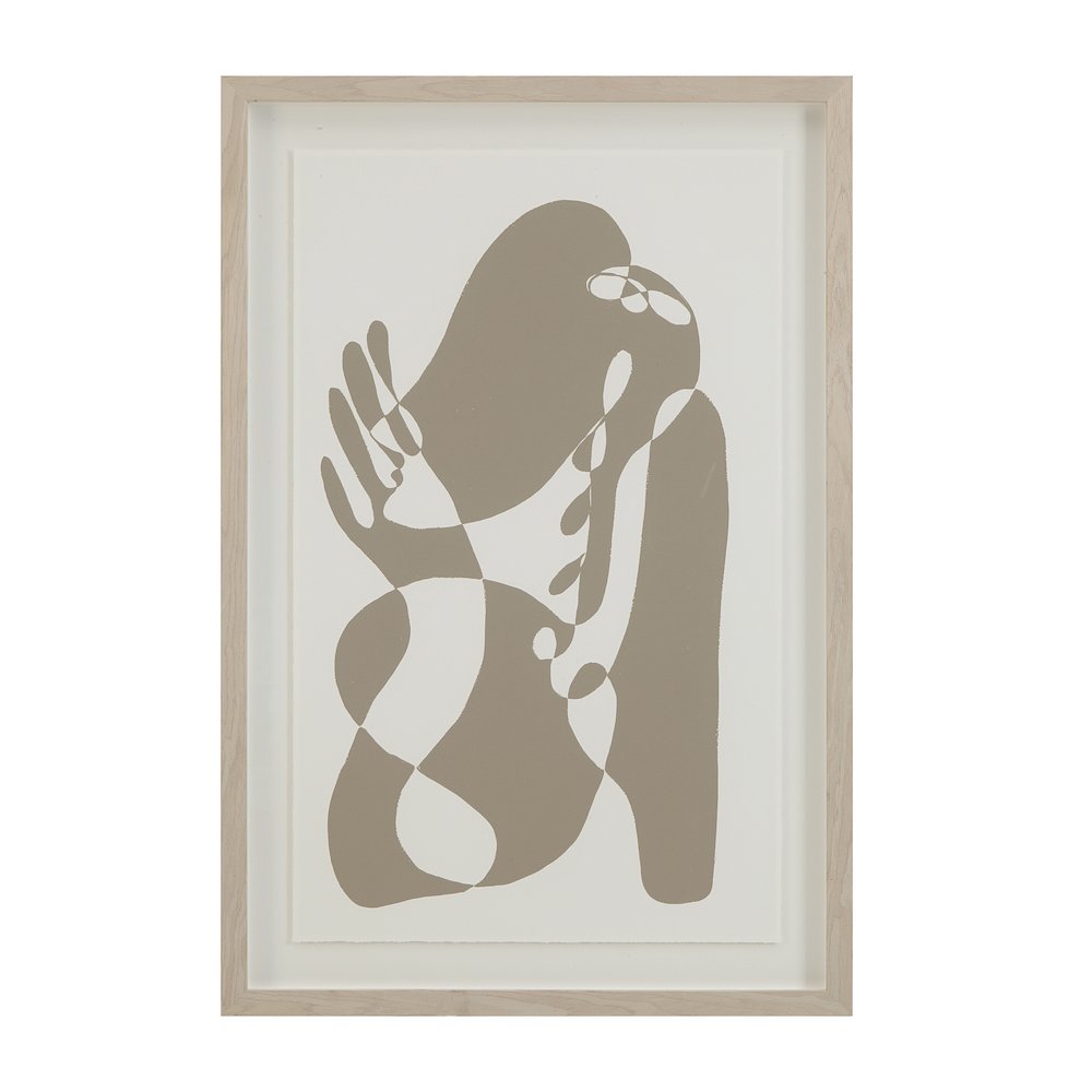 Cybel 24.1" Wide Wall Art With Wood Frame, Walnut. Picture 7