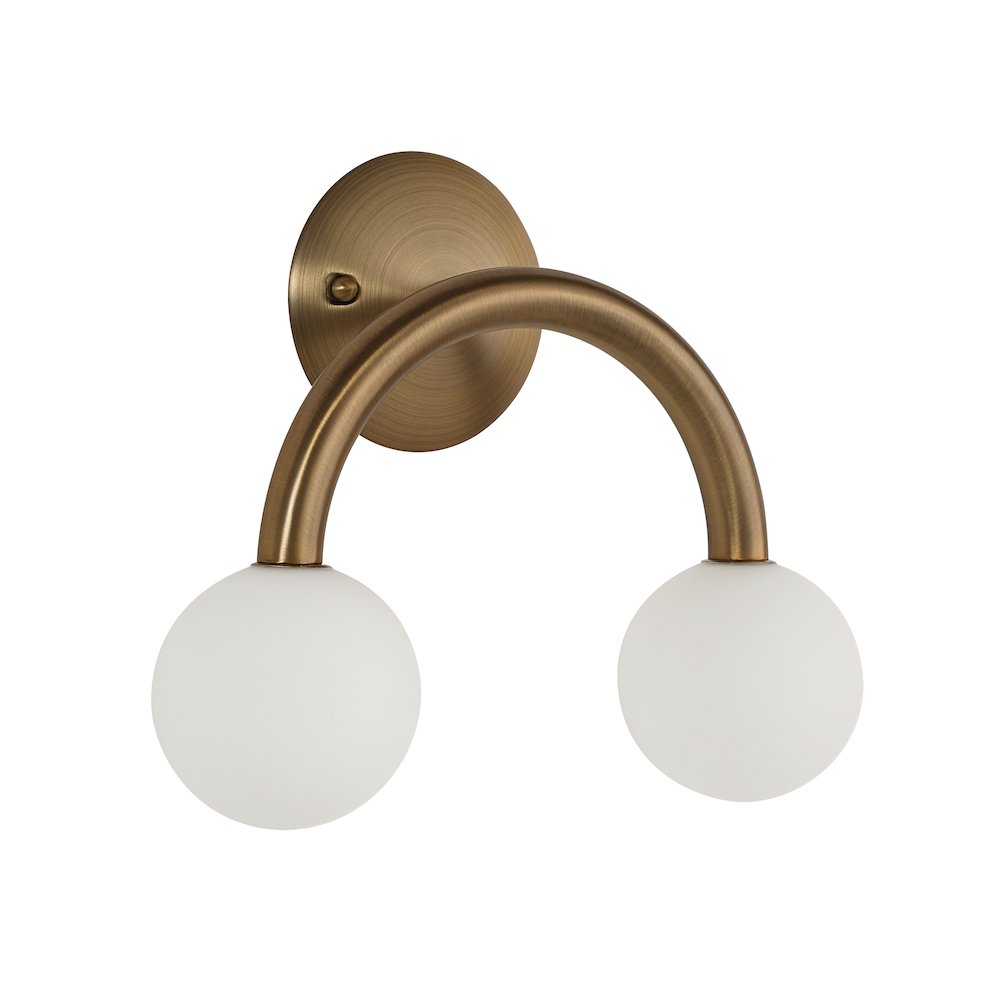 Santi 10.5" Height Wall Sconces, Dark Brushed Brass. Picture 3