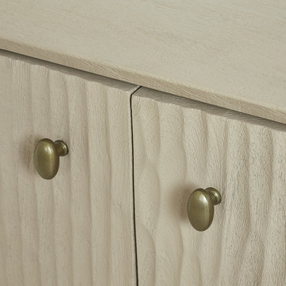 Aida Indoor Mango Wood Cabinet, Beige. Picture 6