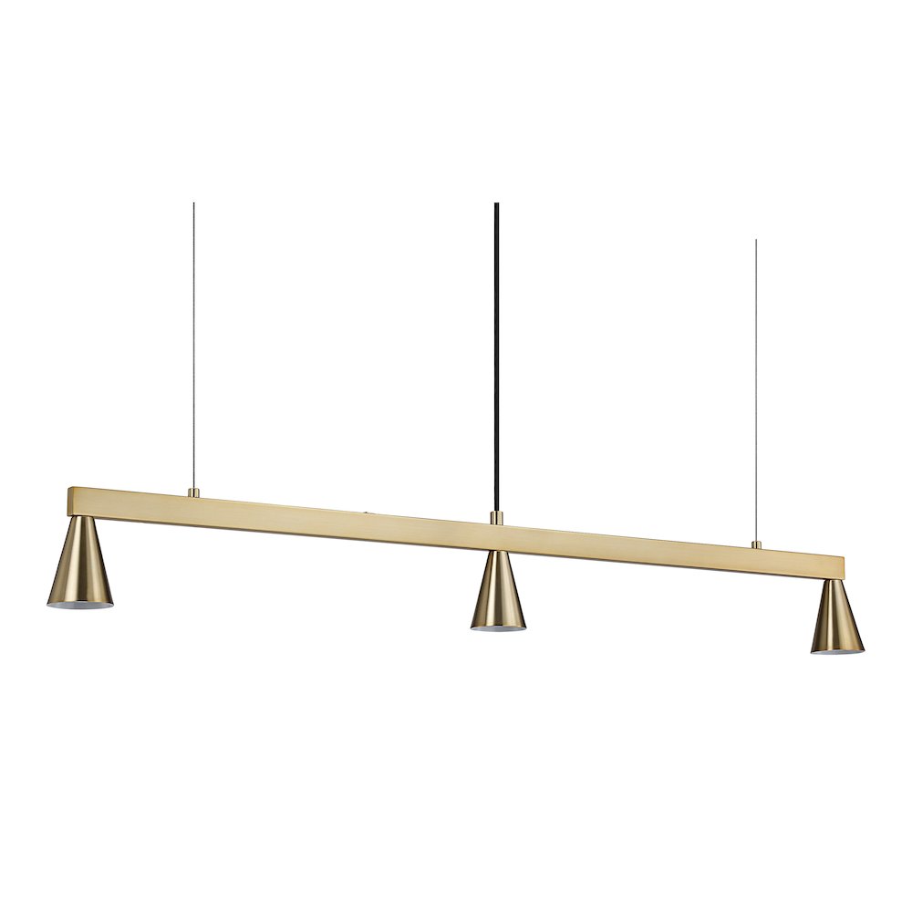 Linea 42" Wide 3-Light Chandelier, Champagne. Picture 3