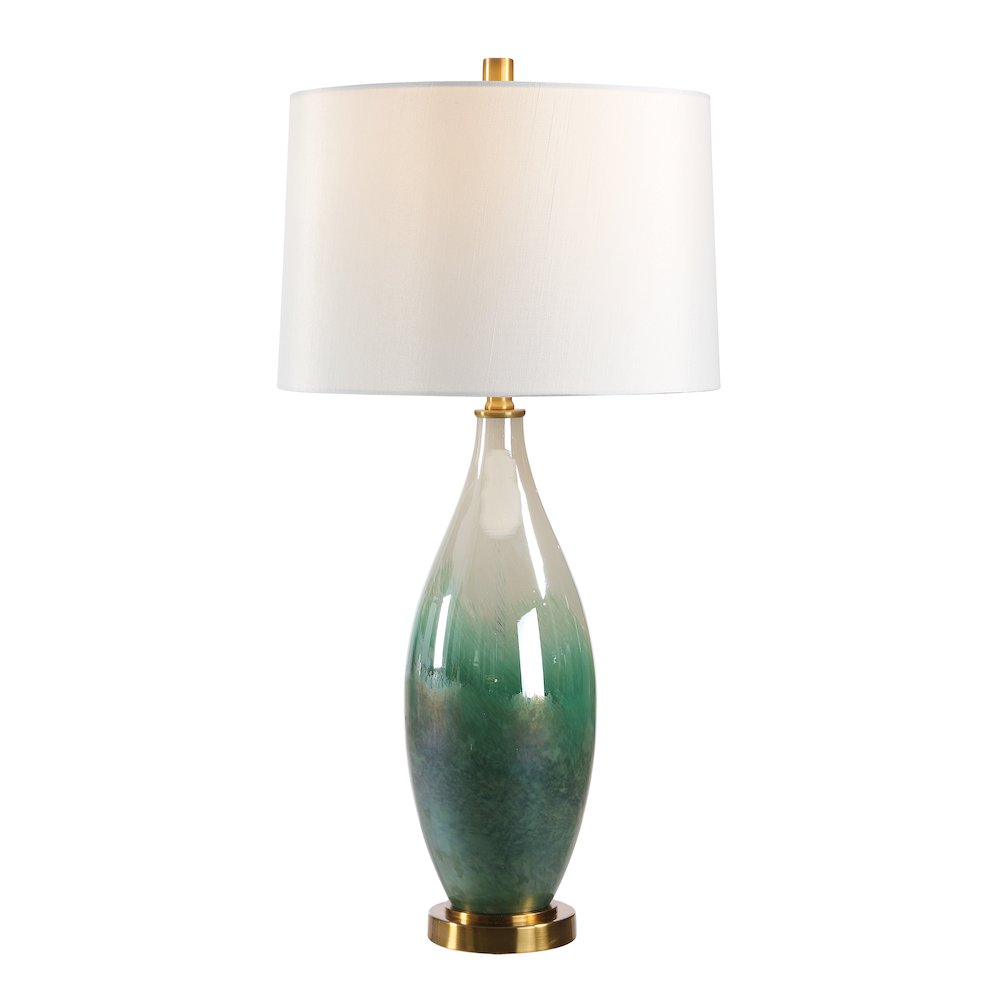 Wave 27.5" Height Table Lamps, Green. Picture 4