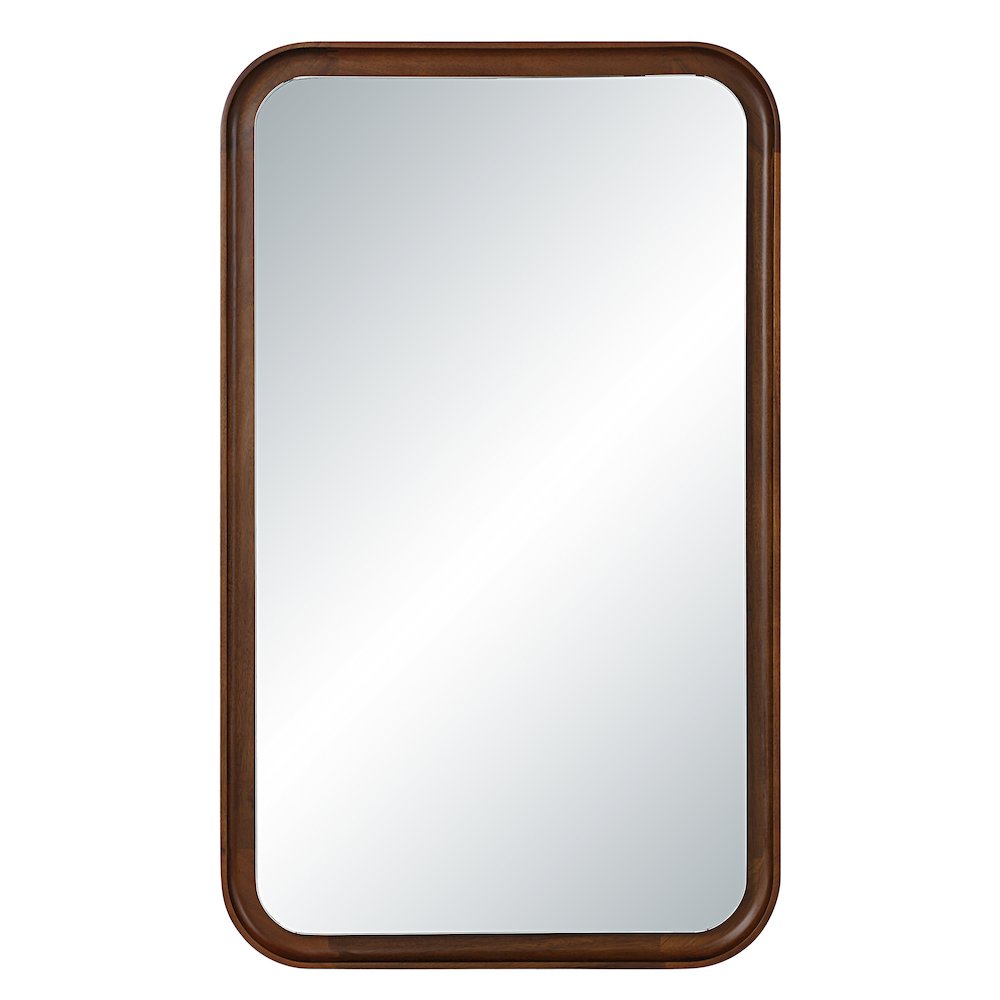 Salvia 40" H x 24" W Wall Mirror, Brown. Picture 1