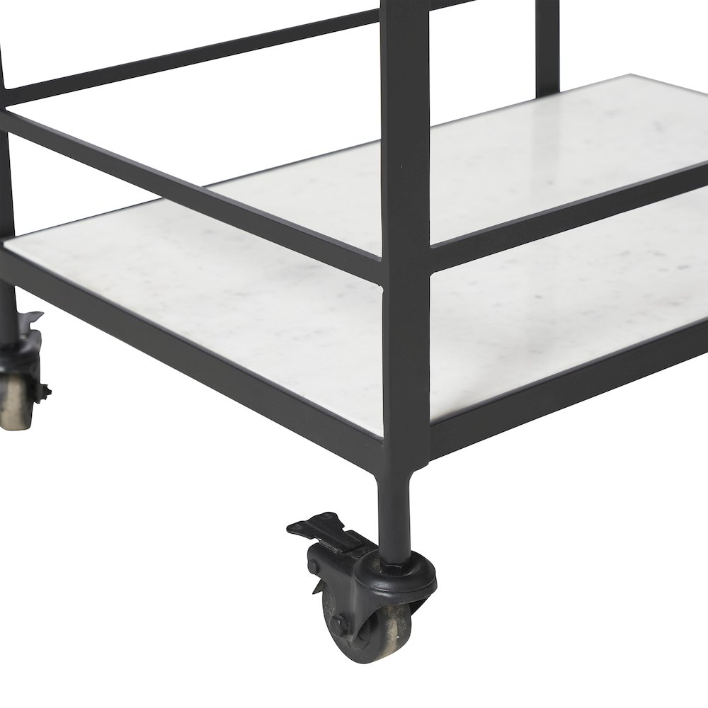 Colton Bar Cart In Black Color. Picture 5