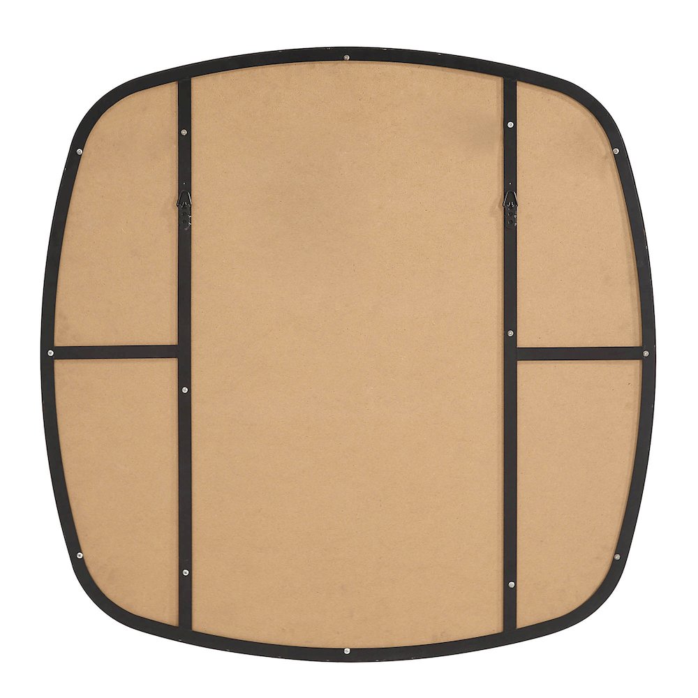 Sparti 36" Tall Square Wall Mirror, Black. Picture 4