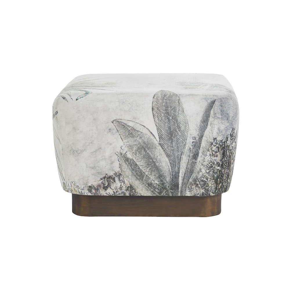 Tangle Indoor Poly-Velvet Ottoman, Print. Picture 3