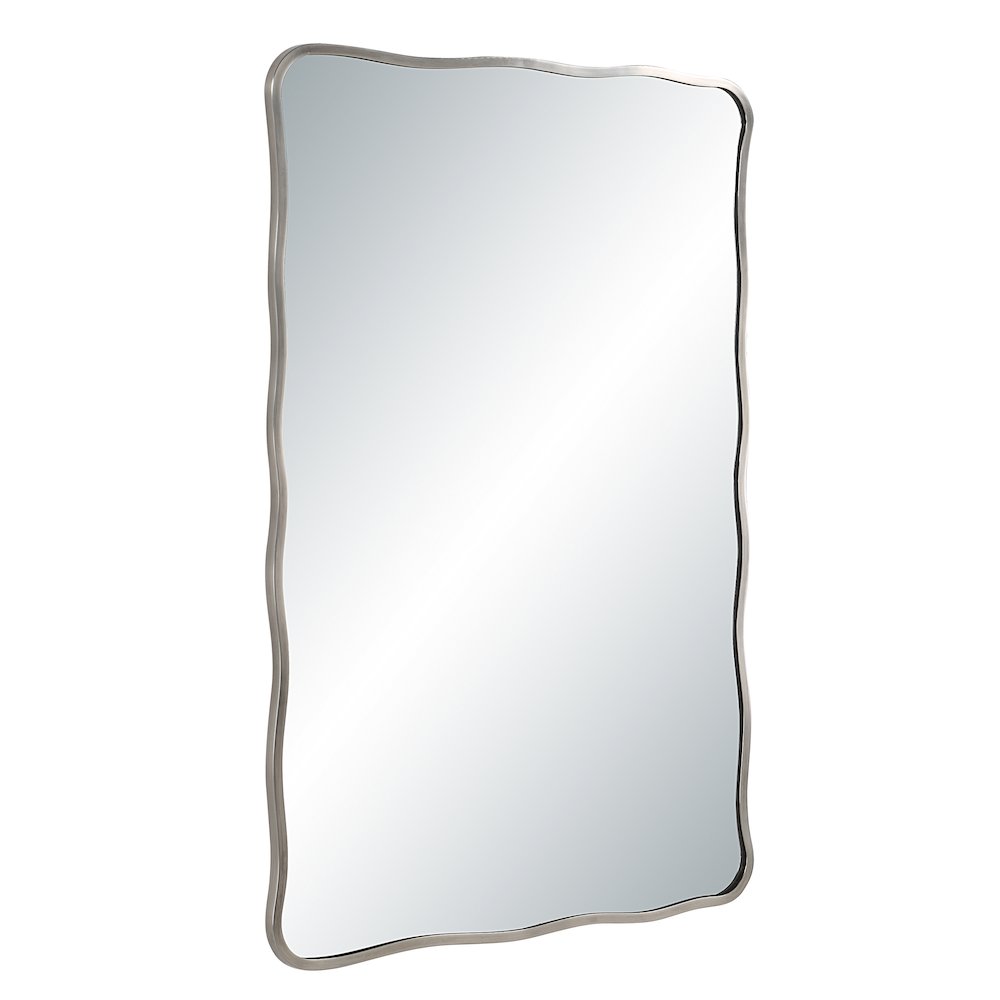Balsa 36" H x 24" W Wall Mirror, Silver. Picture 3