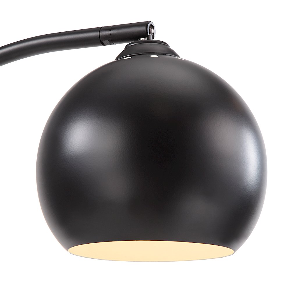 Folia 87" Tall Matte Black Floor Lamp With Dome Iron Shade. Picture 6
