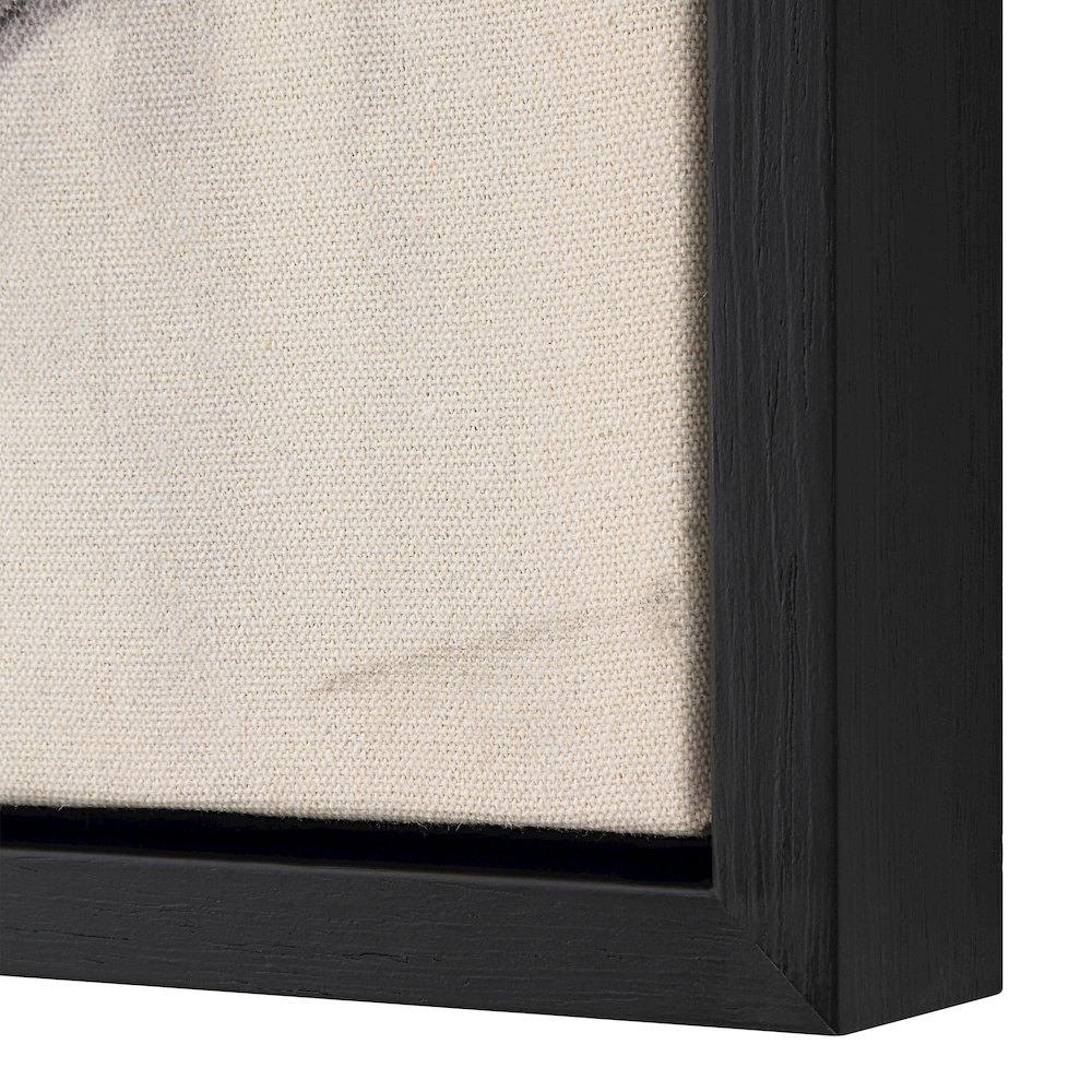 Asia 24" Wide Canvas Art With Wood Frame, Painted Black. Picture 9