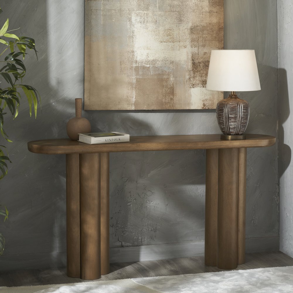 Ramona Console Table In Beige Color. Picture 7