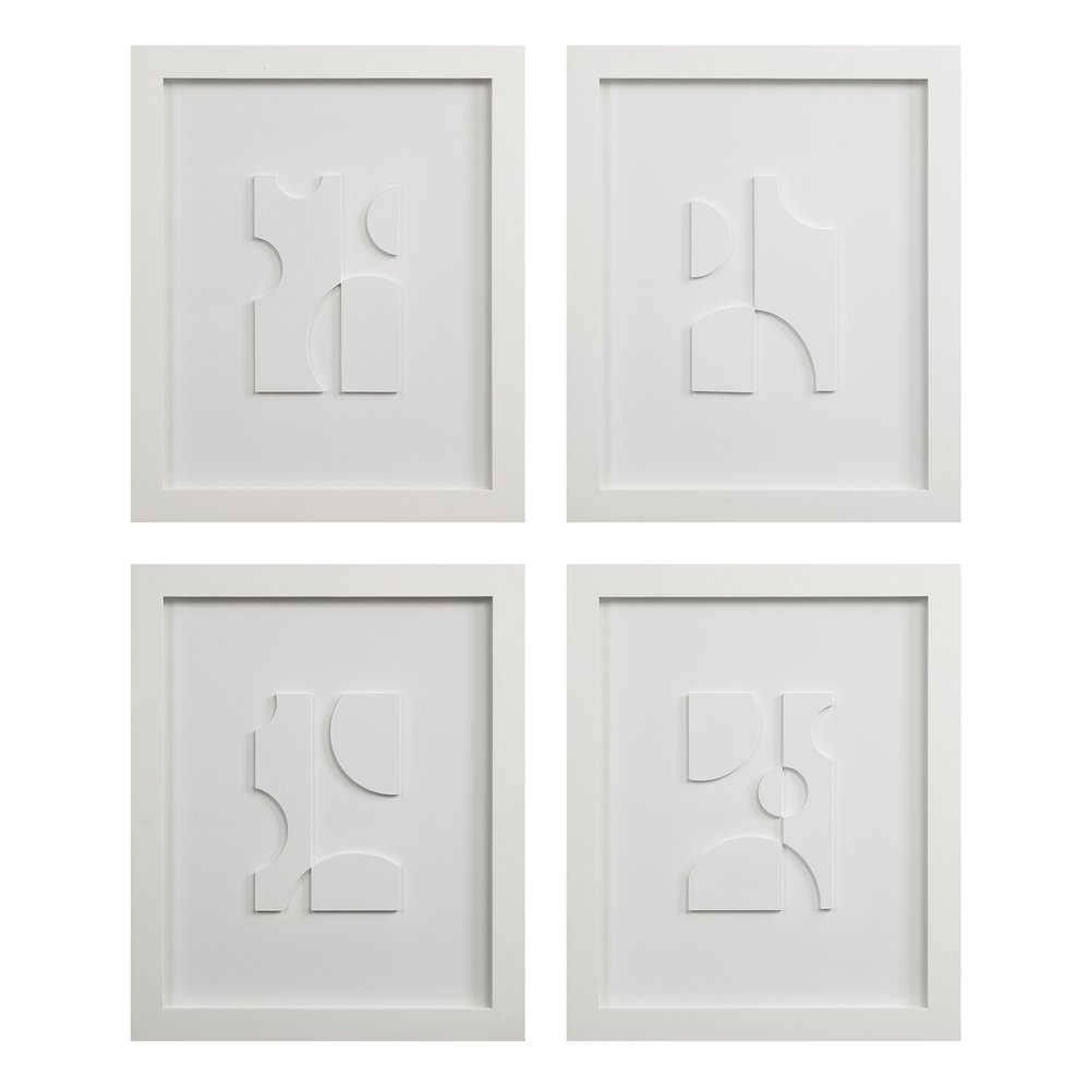Ispra 19" Wide Wall Decor, Matte White. Picture 1