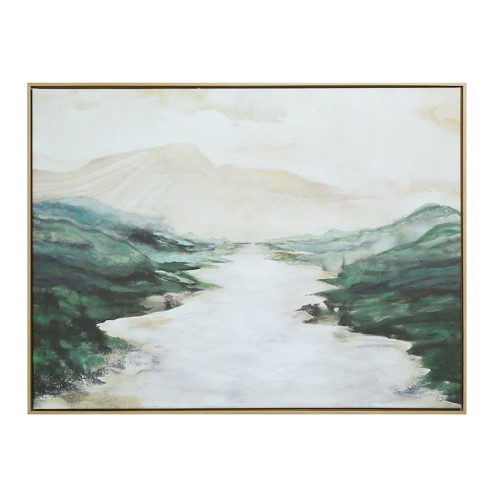 Molto 30" H x 40" W Canvas Art, Green. Picture 1