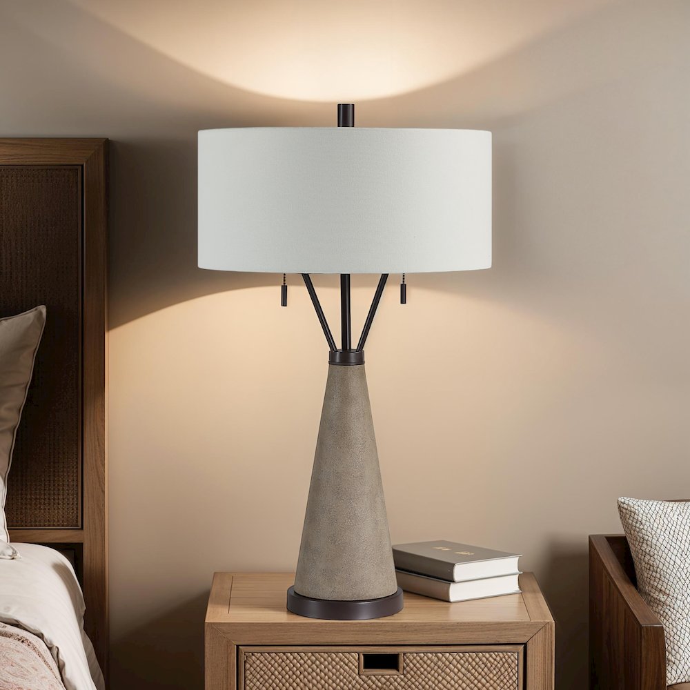 Lourdes 29.25" Height Table Lamp, Brown. Picture 2