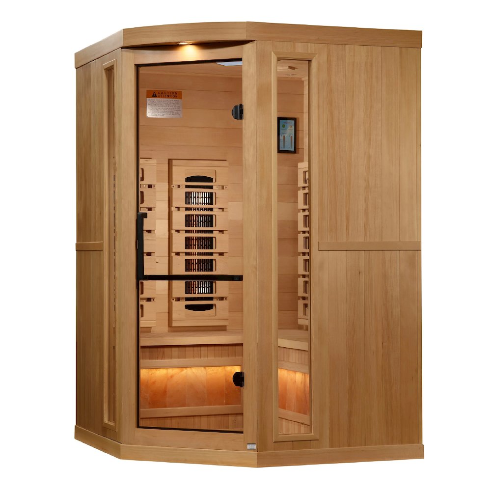 3-Person Corner Full Spectrum PureTech™ Near Zero EMF FAR Infrared Sauna. Picture 3