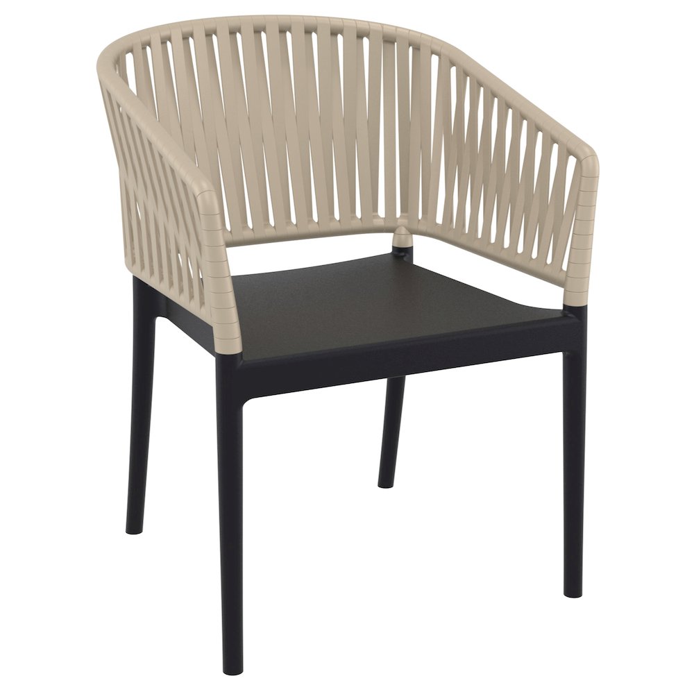 Portofino Armchair Black-Taupe. Picture 3