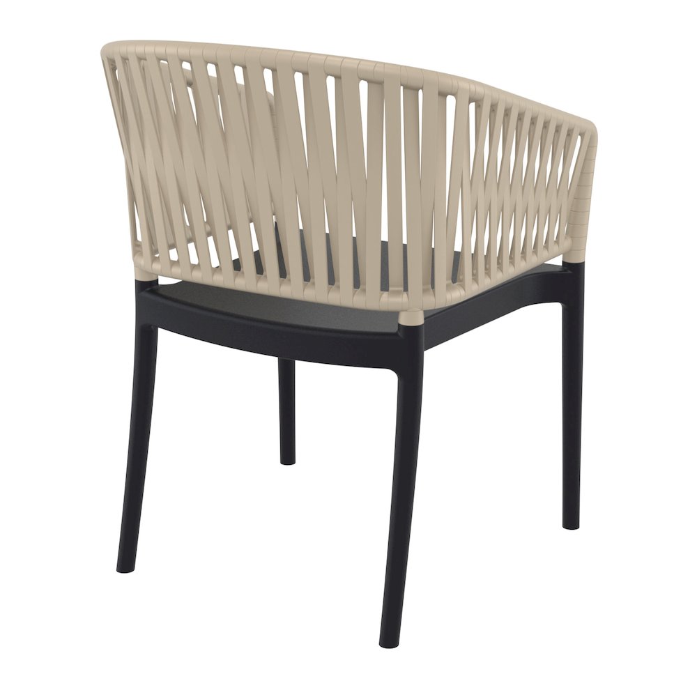 Portofino Armchair Black-Taupe. Picture 2