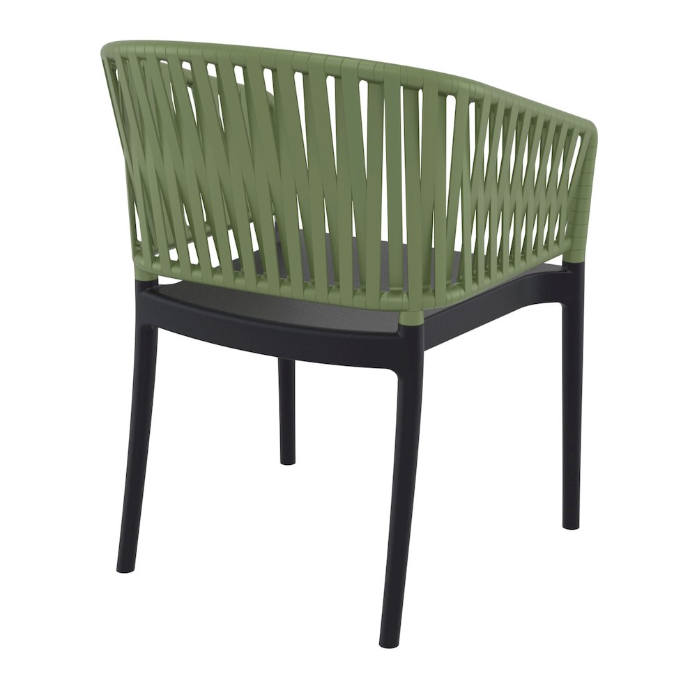 Portofino Armchair Black-Olive Green. Picture 3