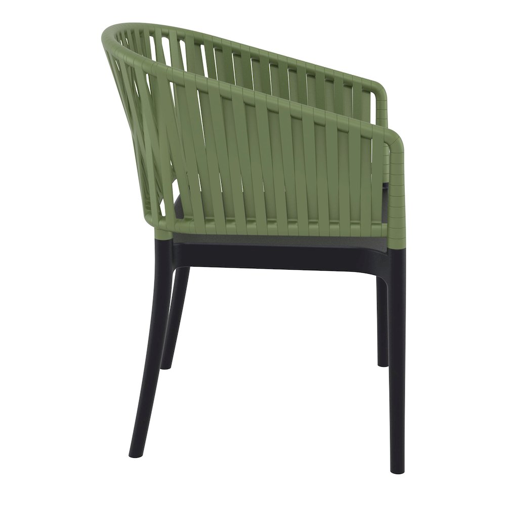 Portofino Armchair Black-Olive Green. Picture 2