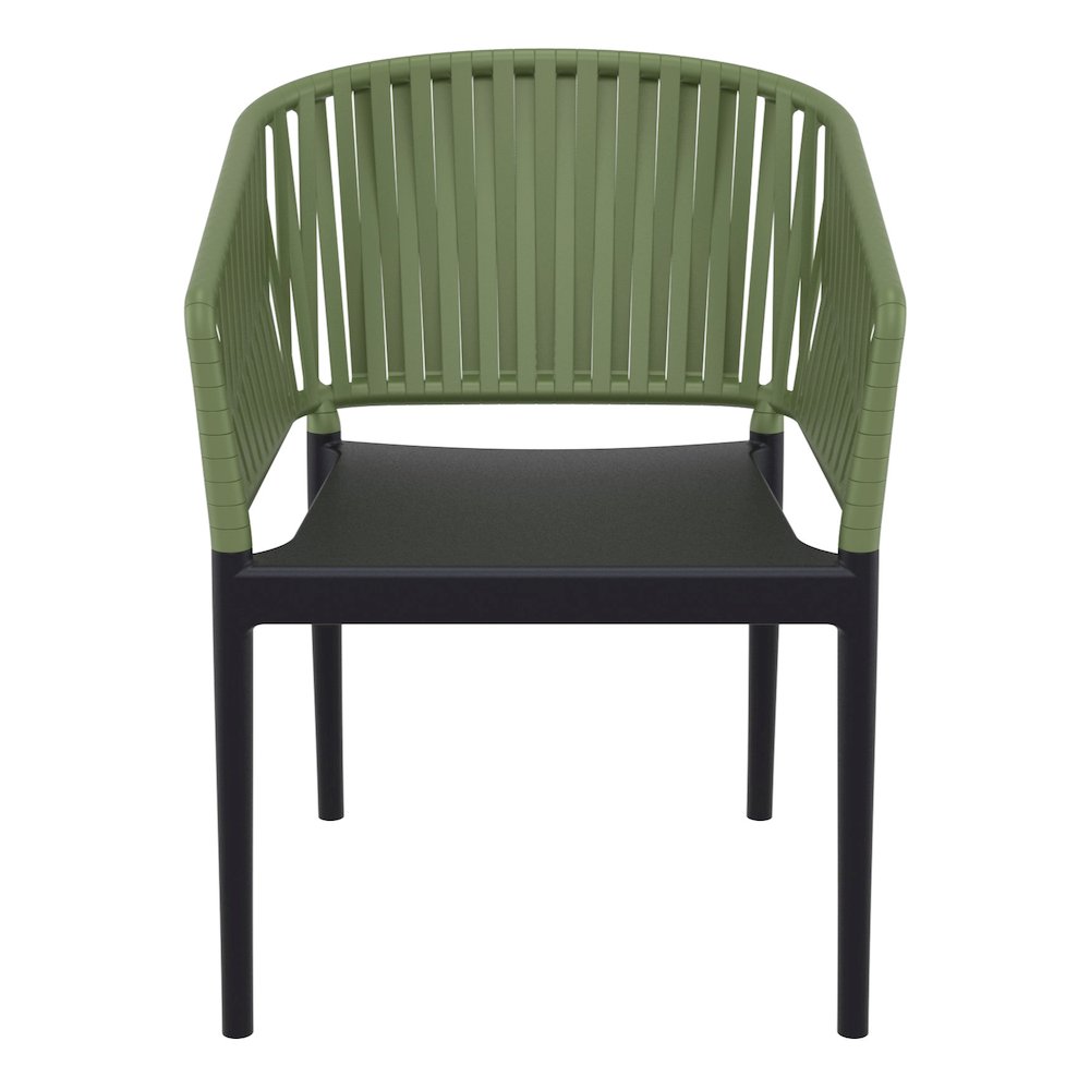 Portofino Armchair Black-Olive Green. Picture 4