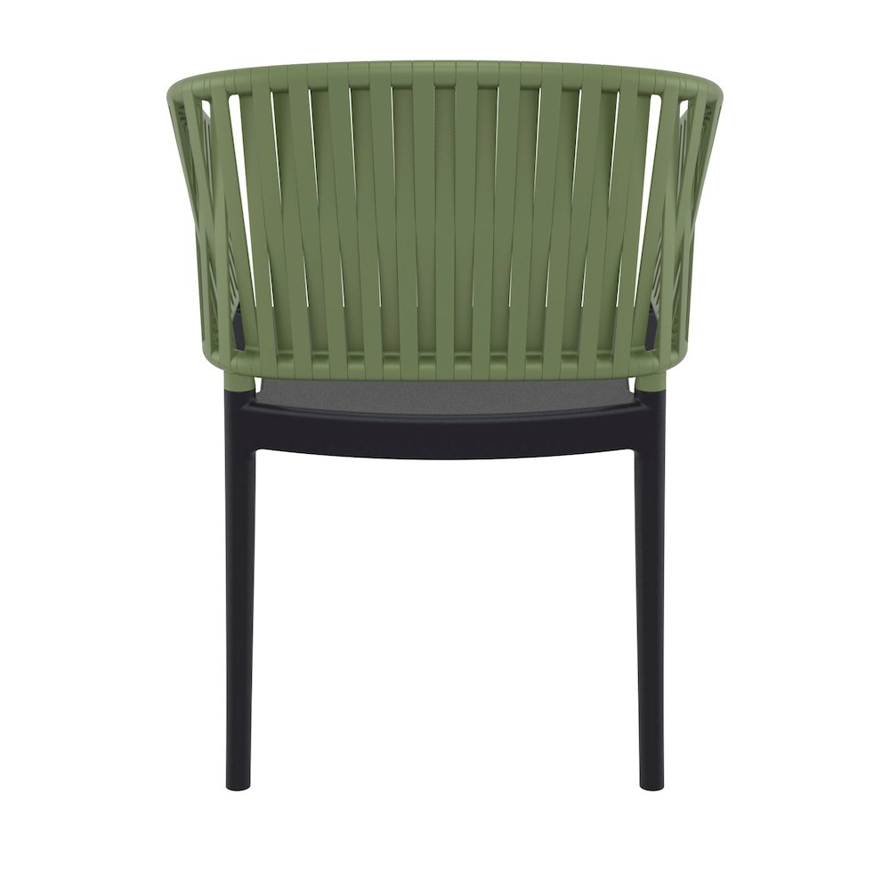 Portofino Armchair Black-Olive Green. Picture 5