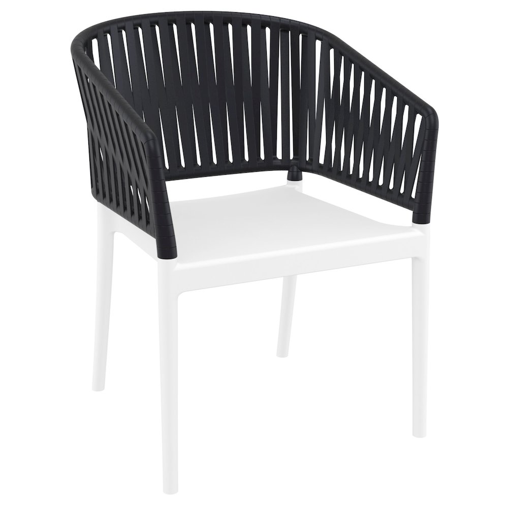 Portofino Armchair White-Black. Picture 3