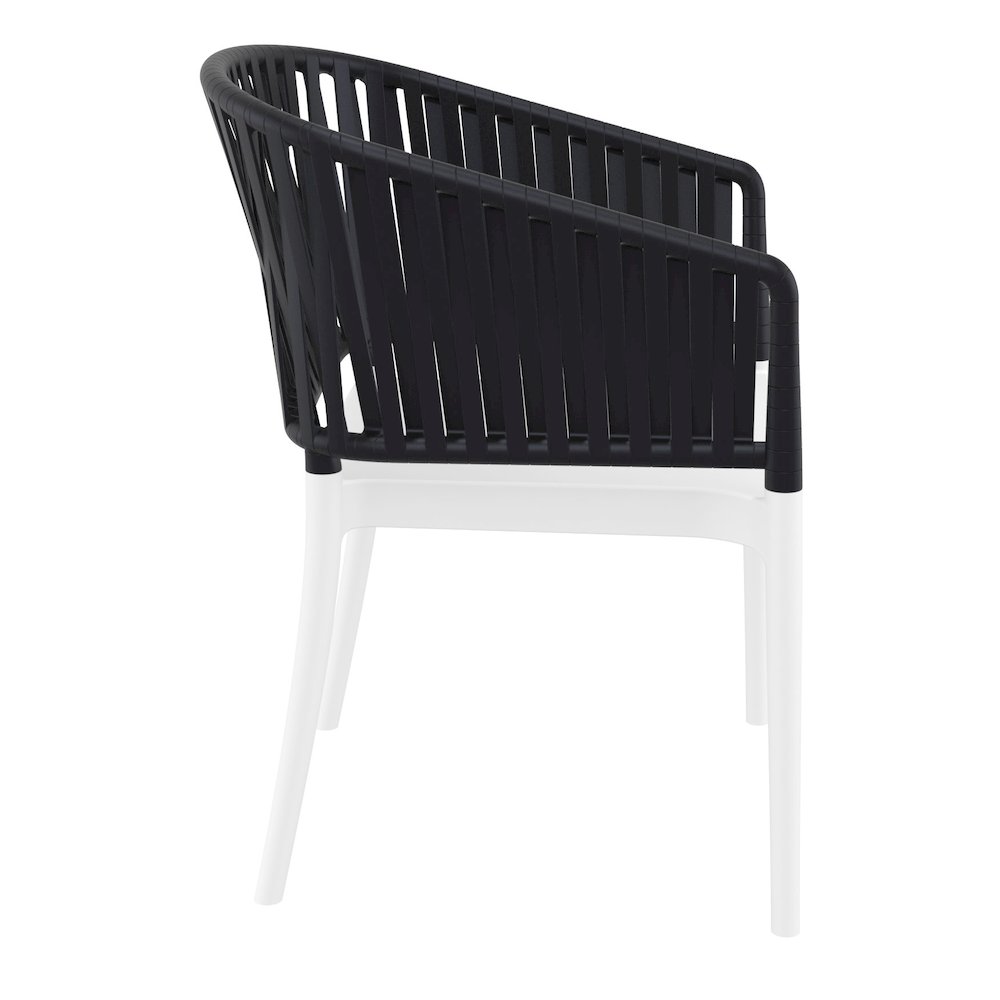 Portofino Armchair White-Black. Picture 4