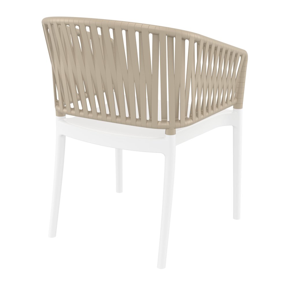 Portofino Armchair White-Taupe. Picture 2