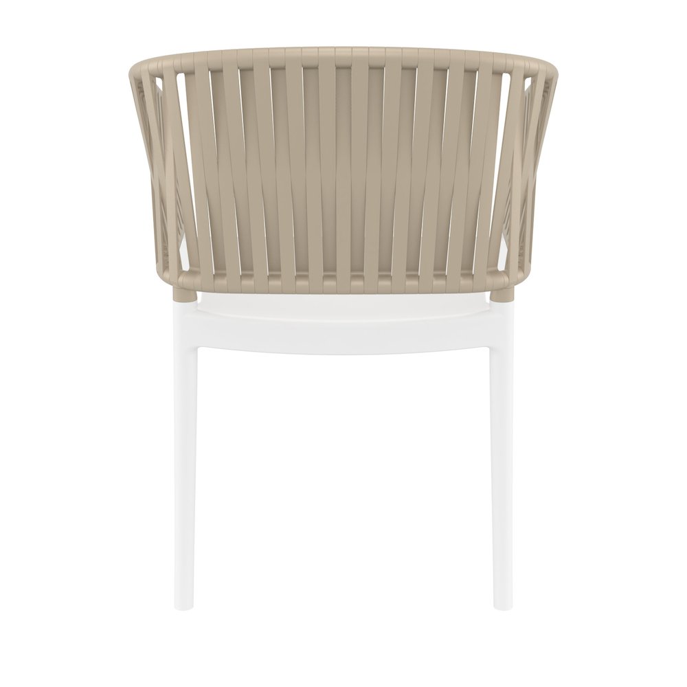 Portofino Armchair White-Taupe. Picture 4