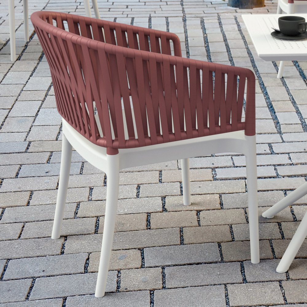 Portofino Armchair White-Marsala. Picture 6