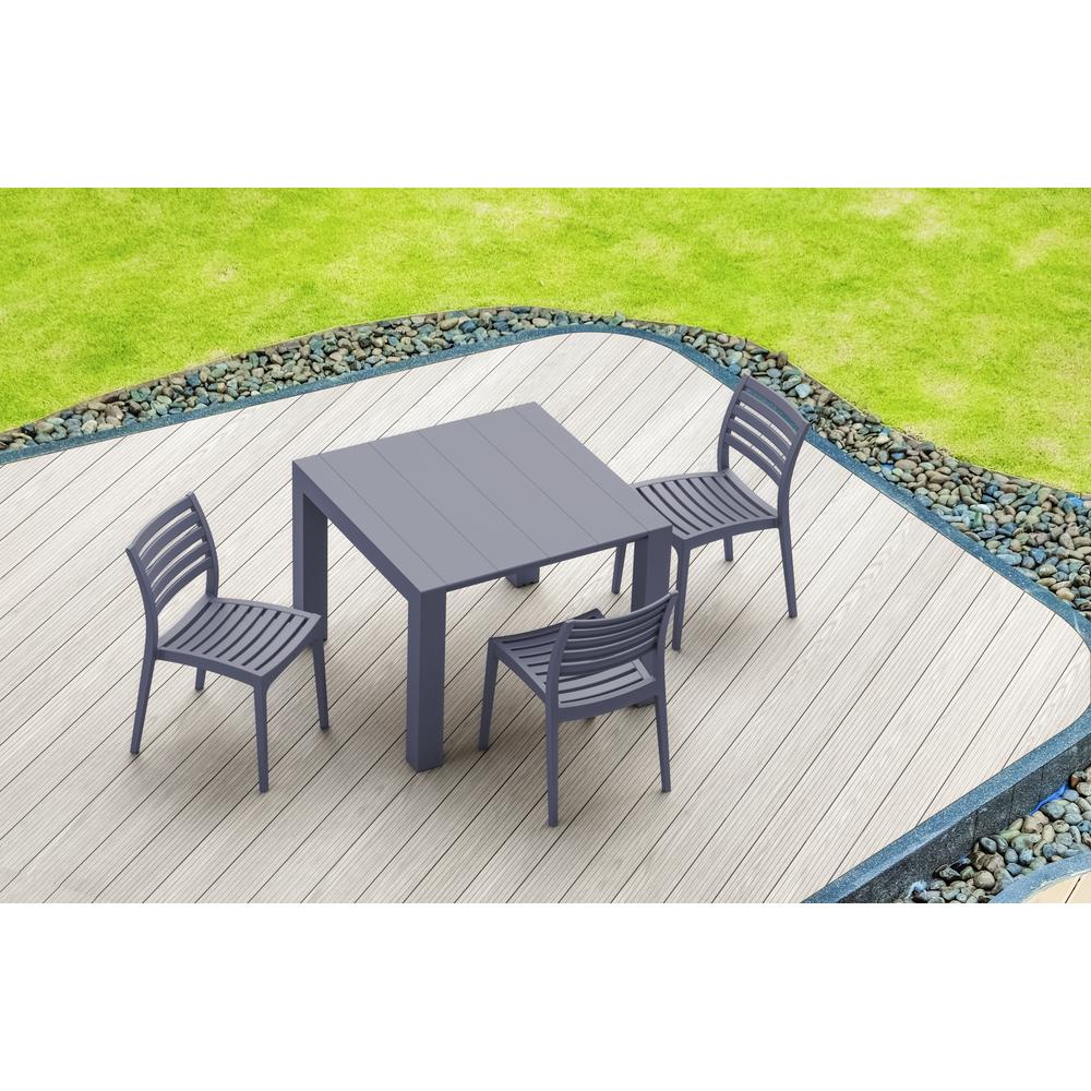 Vegas Dining Table 39 inch to 55 inch Extendable Table Dark Gray. Picture 8
