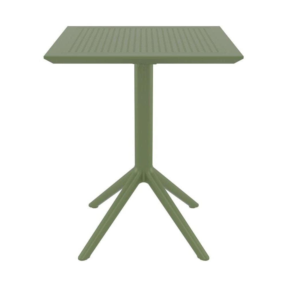 Sky Square Folding Table 24 inch Olive Green. Picture 1