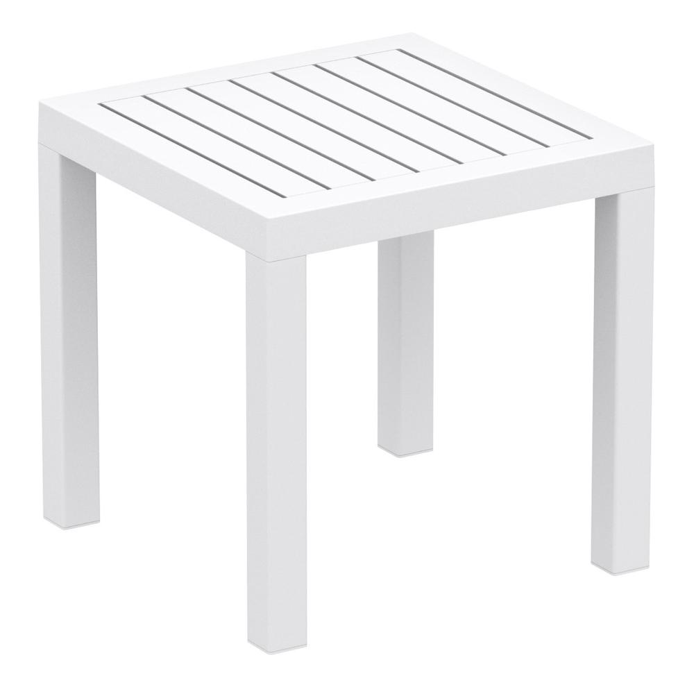 Artemis XL Club Seating Set 7 Piece White with Sunbrella Black Cushions. Picture 2