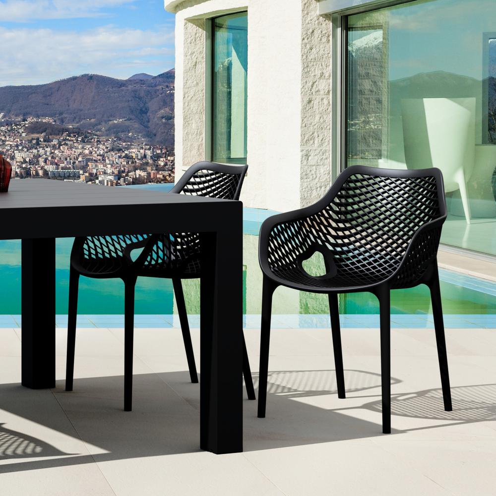 Air XL Extension Dining Set 5 Piece Black. Picture 2
