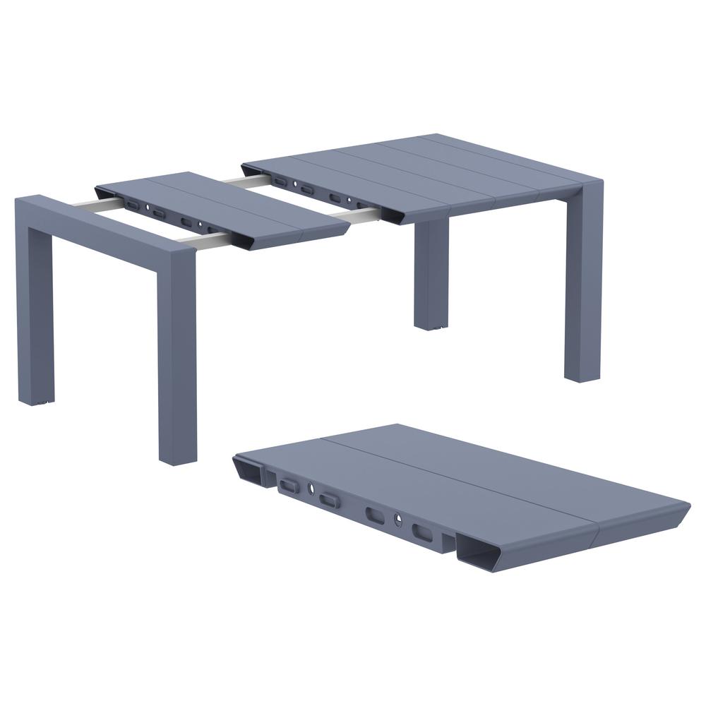 Air XL Extension Dining Set 5 Piece Dark Gray. Picture 5