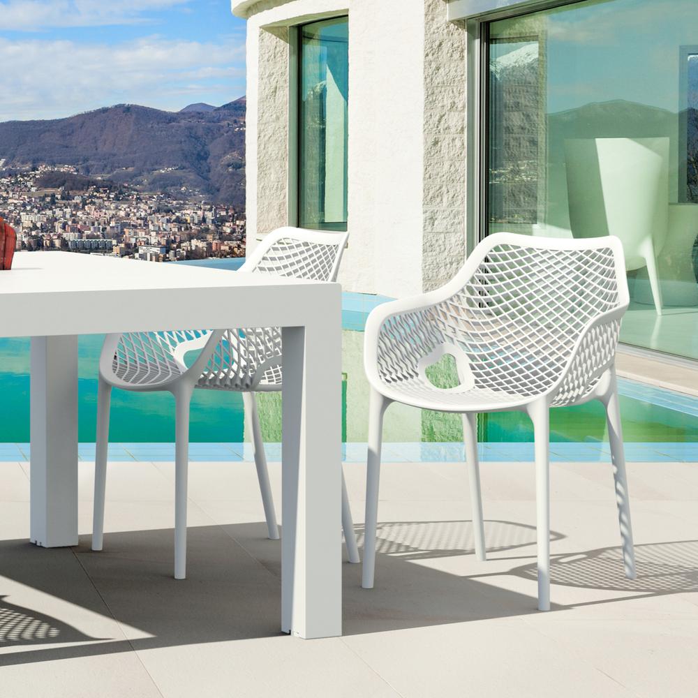 Air XL Extension Dining Set 5 Piece White. Picture 2