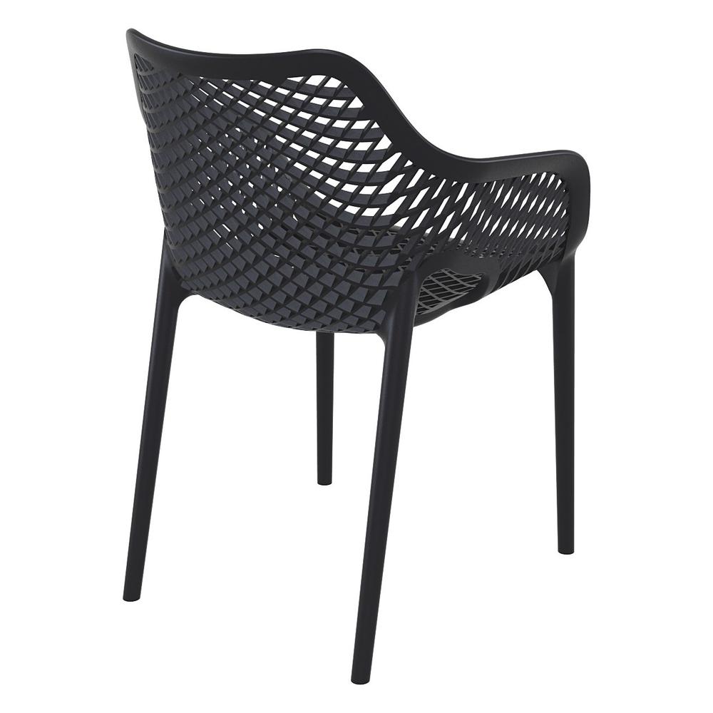 Air XL Outdoor Dining Arm Chair Black, Set of 2. Picture 3