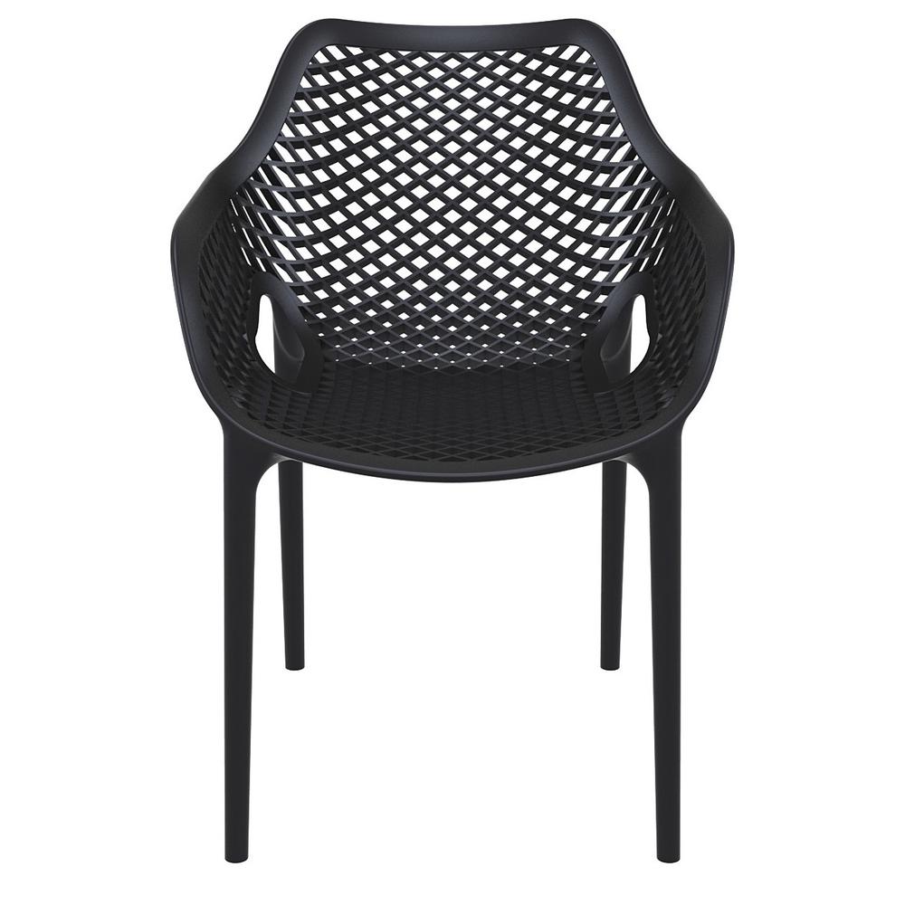 Air XL Outdoor Dining Arm Chair Black, Set of 2. Picture 4
