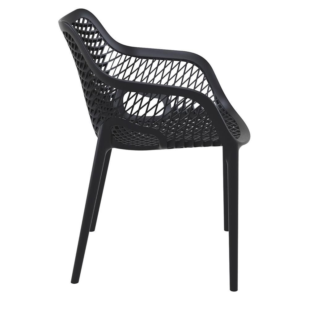 Air XL Outdoor Dining Arm Chair Black, Set of 2. Picture 5