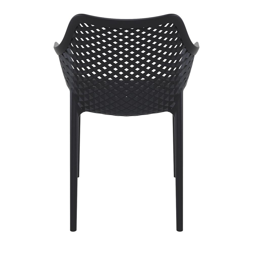 Air XL Outdoor Dining Arm Chair Black, Set of 2. Picture 6
