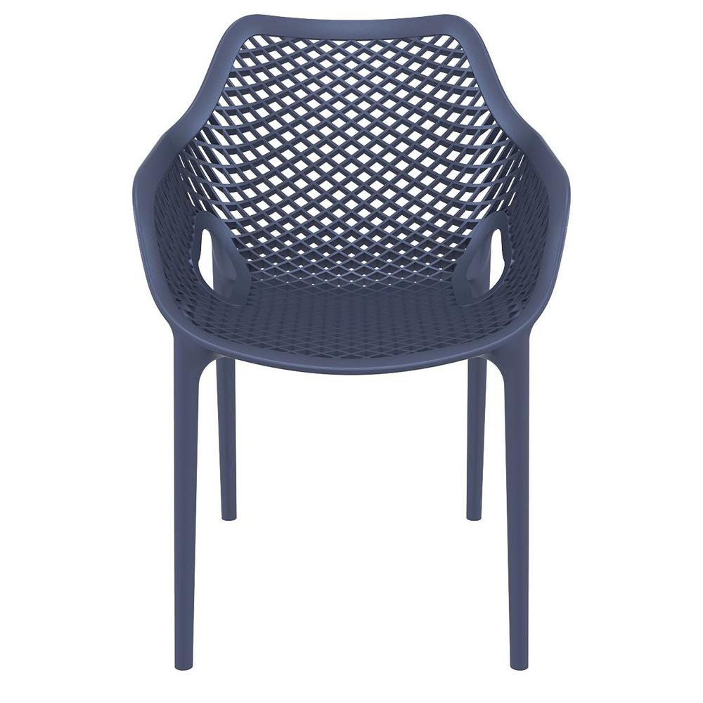 Air XL Outdoor Dining Arm Chair Dark Gray, Set of 2. Picture 3