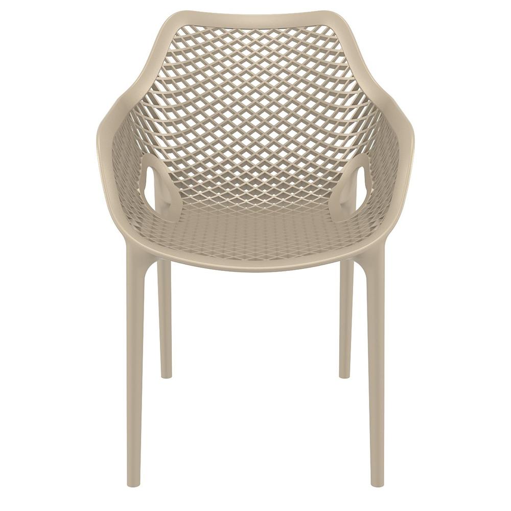Air XL Outdoor Dining Arm Chair Taupe, Set of 2. Picture 4