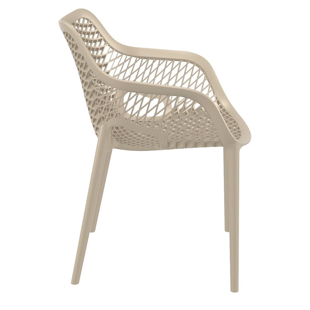 Air XL Outdoor Dining Arm Chair Taupe, Set of 2. Picture 5