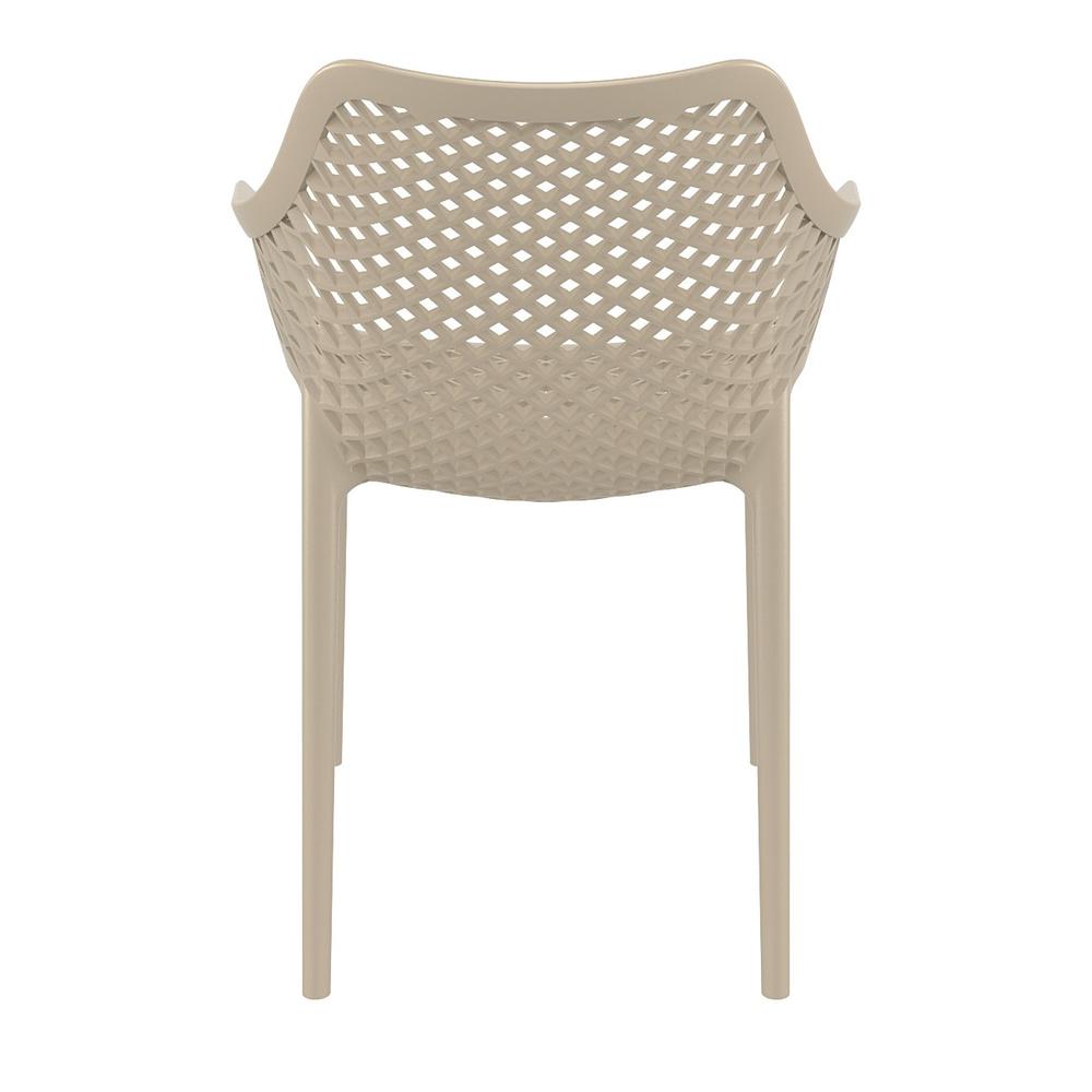 Air XL Outdoor Dining Arm Chair Taupe, Set of 2. Picture 6