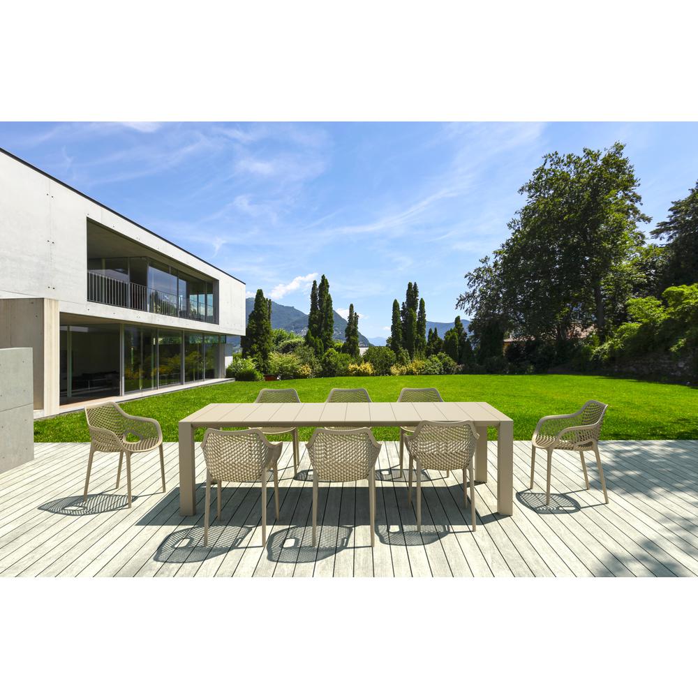 Air XL Outdoor Dining Arm Chair Taupe, Set of 2. Picture 8