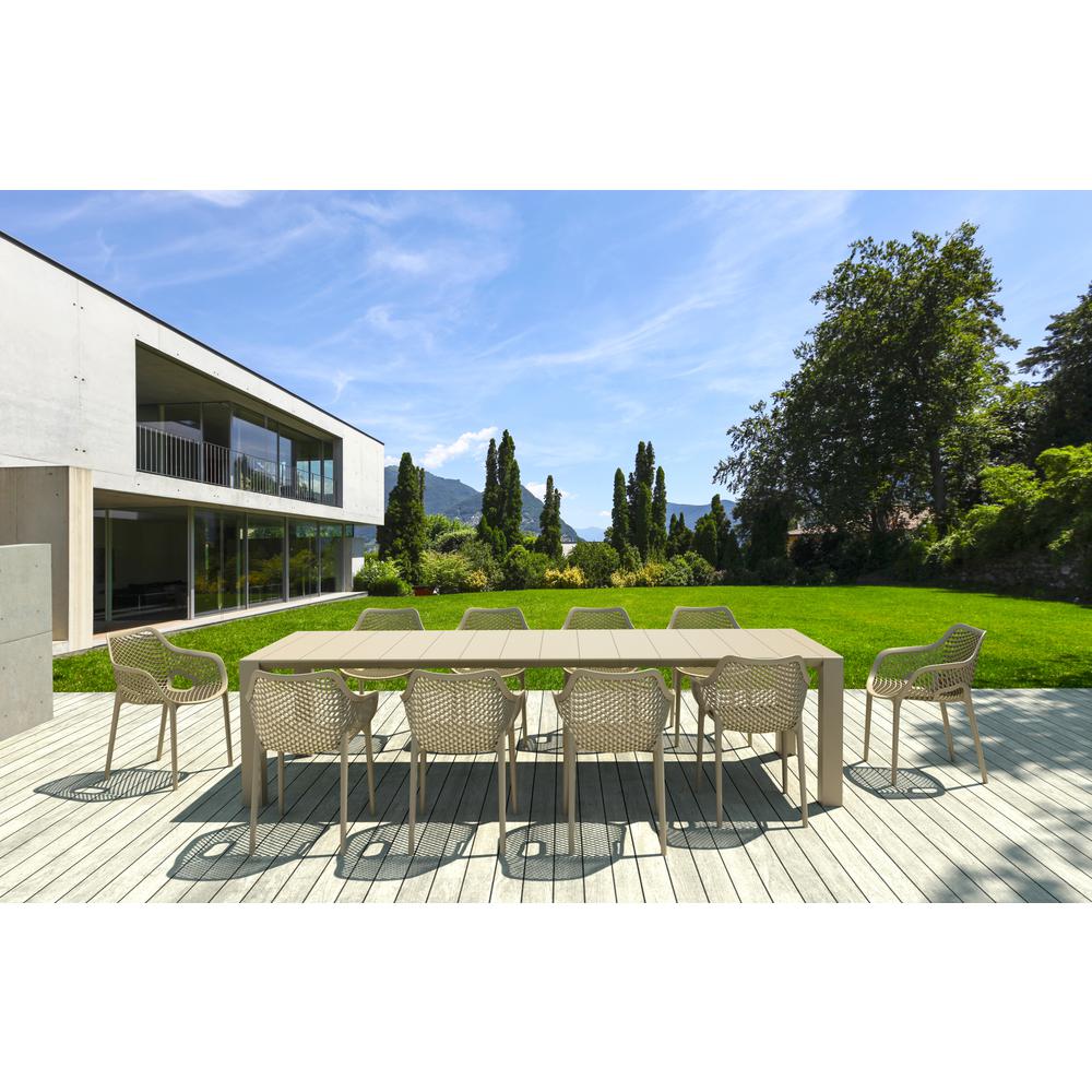 Air XL Outdoor Dining Arm Chair Taupe, Set of 2. Picture 9